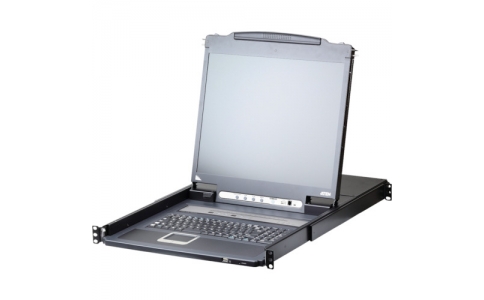 ＡＴＥＮジャパン（株）  CL5716IMJJL  ＡＴＥＮ　ＩＰ－ＫＶＭドロワー　１６ポート／ＰＳ／２／ＵＳＢ／ＶＧＡ／１７インチ　ＬＣＤ／ロングレール（デイジーチェーンポート搭載、ＵＳＢデバイス対応）