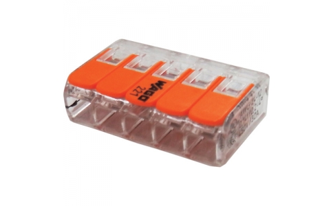 因幡電機産業（株）  WFR-5-JP  ＪＡＰＰＹ　ワンタッチコネクタ　クリアタイプ　２５個入　電線数５本