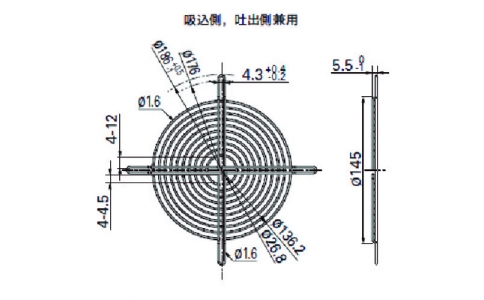 山洋電気（株）  109-719H  ＳａｎＡＣＥ　フィンガーガード　（□１４０用　吸込側、吐出側兼用）