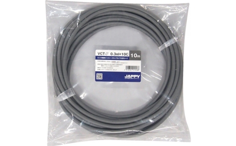 因幡電機産業（株）  VCT-F  0.3SQX10C 10M JP  ＪＡＰＰＹ　キャブタイヤ丸形コード