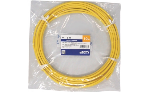 因幡電機産業（株）  IV   8 SQ YEL 5M JP  ＪＡＰＰＹ　ビニル絶縁電線