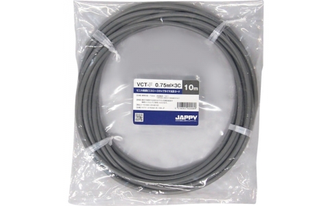 因幡電機産業（株）  VCT-F  0.75SQX 3C 10M JP  ＪＡＰＰＹ　キャブタイヤ丸形コード