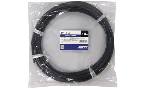 因幡電機産業（株）  IV   8 SQ BLK 5M JP  ＪＡＰＰＹ　ビニル絶縁電線