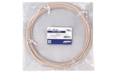 因幡電機産業（株）  IV   3.5 SQ WHT 20M JP  ＪＡＰＰＹ　ビニル絶縁電線
