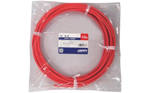 因幡電機産業（株）  IV   8 SQ RED 20M JP  ＪＡＰＰＹ　ビニル絶縁電線