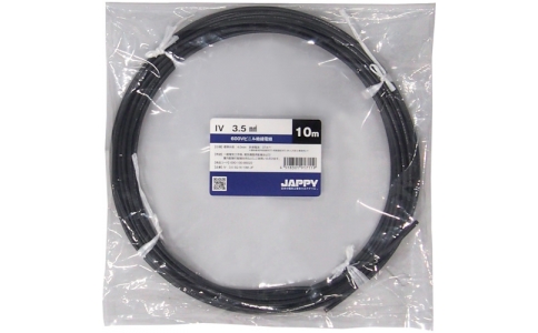 因幡電機産業（株）  IV   3.5 SQ BLK 10M JP  ＪＡＰＰＹ　ビニル絶縁電線