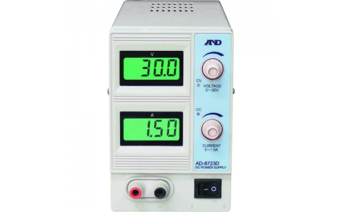 （株）エー・アンド・デイ  AD8723D-00A00  Ａ＆Ｄ　直流安定化電源　ＡＤ８７２３Ｄ（３０Ｖ－１．５Ａ）　一般（ＩＳＯ）校正付（検査成績書＋トレサビリティ体系図）