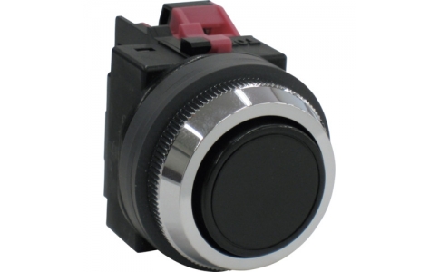 ＩＤＥＣ（株）  ABN101B  ＩＤＥＣ　平形押しボタンスイッチ　黒