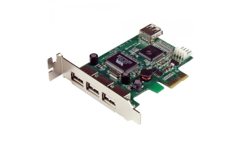 ＳＴＡＲＴＥＣＨ．ＣＯＭ社  PEXUSB4DP  スターテック　ＵＳＢ増設　ＰＣＩｅカード／１ｘ　ＵＳＢ－Ａ内部＋３ｘ　ＵＳＢ－Ａ外部／４８０Ｍｂｐｓ／インターフェースボード