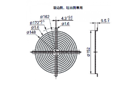 山洋電気（株）  109-1066  ＳａｎＡＣＥ　フィンガーガード　（φ１７２丸形用　吸込側、吐出側兼用）