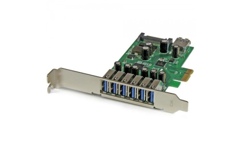 ＳＴＡＲＴＥＣＨ．ＣＯＭ社  PEXUSB3S7  スターテック　ＵＳＢ増設カード／ＰＣＩｅ　２．０　－　７ｘ　ＵＳＢ－Ａ／５Ｇｂｐｓ／ＳＡＴＡ電源／ＵＡＳＰ