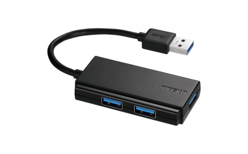 （株）バッファロー  BSH3U100U3BK  バッファロー　ＵＳＢ３．０　バスパワー　３ポート　ハブ　ブラック