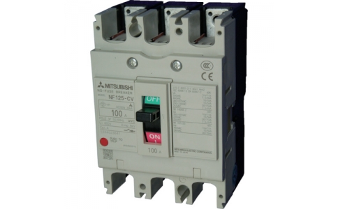 三菱電機（株）  NF125-CV3P100A  三菱電機　ノーヒューズ遮断器　ＮＦ－Ｃシリーズ（経済品）　フレーム１００Ａ
