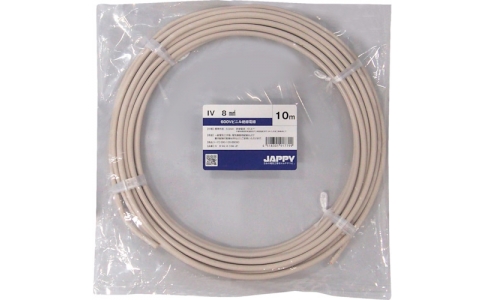 因幡電機産業（株）  IV   8 SQ WHT 5M JP  ＪＡＰＰＹ　ビニル絶縁電線