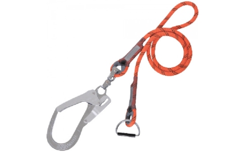藤井電工（株）  AD-93SV-BROR-N-BP  ツヨロン　１本つり専用ランヤード　軽量型　φ１１オレンジブレードロープ付