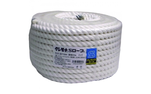 まつうら工業（株）  KMS-R1650P  まつうら　クレモナＳロープ（３打ち）　１６ｍｍΦ×５０ｍ　丸巻パック
