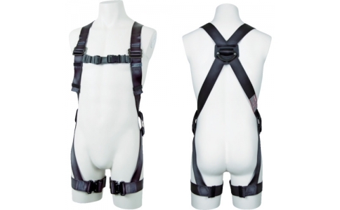 藤井電工（株）  R-504-D-OT2-BX  ツヨロン　フルハーネス安全帯　黒影