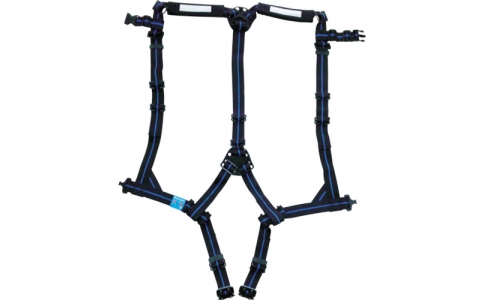（株）基陽  HYBL-ML  ＫＨ　鳶忍者　Ｙ型ハーネス　ワンタッチ式　Ｍ－Ｌ寸　黒／青