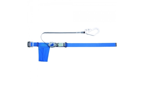 トラスコ中山（株）  TSB-59B-B  ＴＲＵＳＣＯ　巻取式　２ＷＡＹリトラ胴ベルト型墜落制止用器具　スチール製バックル　ブルー