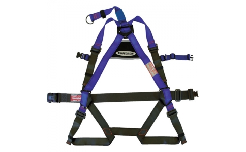 藤井電工（株）  R-502-S-PT-P-BX  ツヨロン　フルハーネス安全帯　パープル　腿バックル：パススルー