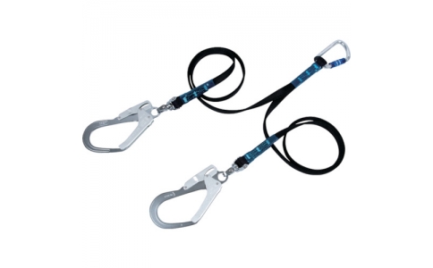 藤井電工（株）  TG-2-93SV-21KS-BK-BP  ツヨロン　フルハーネス安全帯用ランヤード　長さ１７００ｍｍ