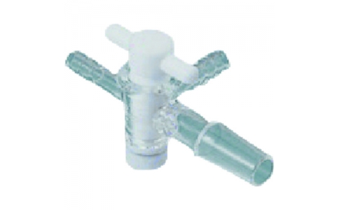東京硝子器械（株）  330-13-84-74  ＴＧＫ　透明共通吸引栓三方テフロン　１５／２５