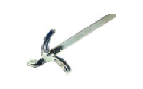 東京硝子器械（株）  079-17-67-25  ＴＧＫ　撹拌棒　摺有　湾曲型　φ８ｍｍ　８０Ｌ