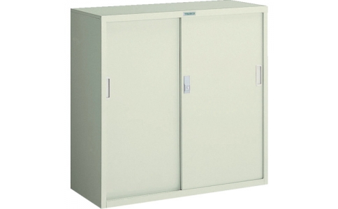 トラスコ中山（株）  T-303D  ＴＲＵＳＣＯ　耐薬品保管庫　スチール引違型　８８０Ｘ４００ＸＨ８８０