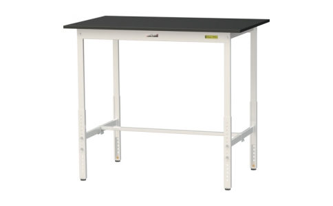 山金工業（株）  SLKAH-1275-BKW  ヤマテック　ワークテーブルＬＡＢシリーズ　高さ調整タイプＨ９００～１２００ｍｍ　ケミテクト天板　Ｗ１２００×Ｄ７５０