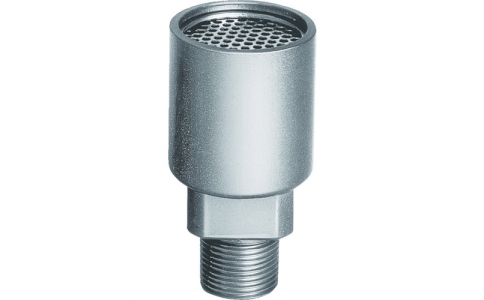 ＳＭＣ（株）  2504-002  ＳＭＣ　サイレンサ　金属ケースタイプ　減音量１９ｄＢ　有効断面積３３．９ｍｍ２　接続口径Ｒ１／４