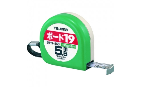 （株）ＴＪＭデザイン  B1955SBL  タジマ　コンベックス　ボード１９　５．５ｍ／尺相当目盛付／ブリスター