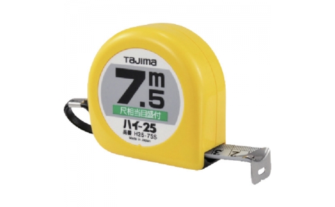 （株）ＴＪＭデザイン  H25-75S  タジマ　ハイ－２５　７．５ｍ／尺相当目盛付／ブリスター