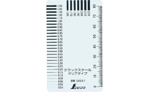 シンワ測定（株）  58697  シンワ　クラックスケールクリアタイプ