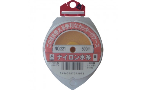 （株）たくみ  4960587075098  たくみ　ナイロン水糸カッター付ケース入り黄