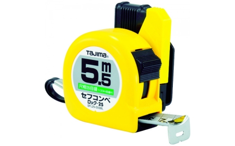 （株）ＴＪＭデザイン  SFL25-55SBL  タジマ　コンベックス　セフコンベロック－２５　５．５ｍ　尺相当目盛付　ブリスター