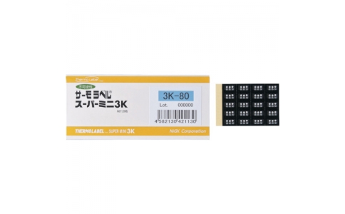 日油技研工業（株）  3K-40  日油技研　サーモラベルスーパミニ３点表示　不可逆性　４０度