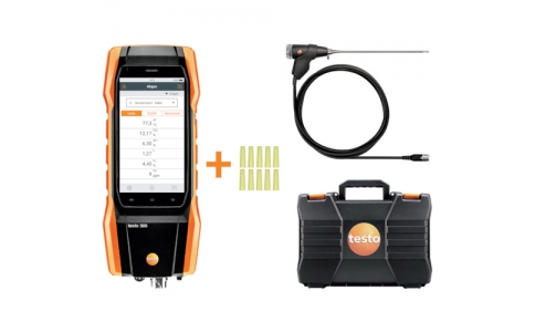 （株）テストー  TESTO300O2COH2_300MM_SET  テストー　スマート排ガス計　ｔｅｓｔｏ　３００　Ｏ２，ＣＯＨ２補償付き，３００ＭＭプローブセット