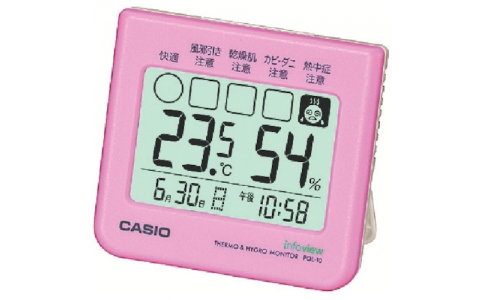 カシオ計算機（株）  PQL-10-4JH  カシオ　温湿度計大型表示クロック