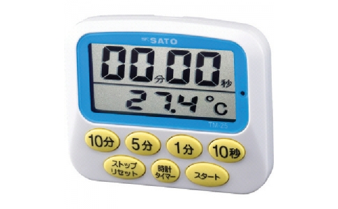 （株）佐藤計量器製作所  TM-25  佐藤　温度計付キッチンタイマー　ＴＭ－２５　（１７０９－２０）