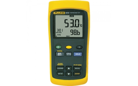 （株）テクトロニクス＆フルークフルーク社  53-2B  ＦＬＵＫＥ　温度計（ロガー機能付・１チャンネル）