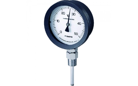 （株）佐藤計量器製作所  BM-S-100P-1  佐藤　バイメタル式温度計　ＢＭ－Ｓ－１００Ｐ　０～５０℃　５０Ｌ　（２０８５－０