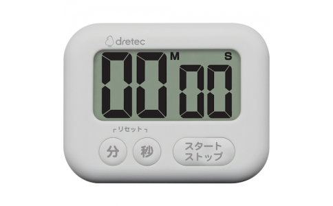 （株）ドリテック  T-614WT  ｄｒｅｔｅｃ　大画面タイマー「シャボン」　ホワイト