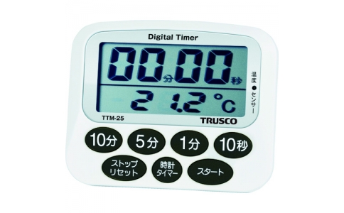 トラスコ中山（株）  TTM-25  ＴＲＵＳＣＯ　温度計付タイマー