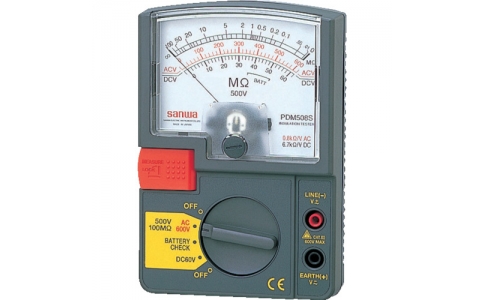 三和電気計器（株）  PDM508S  ＳＡＮＷＡ　アナログ絶縁抵抗計　５００Ｖ