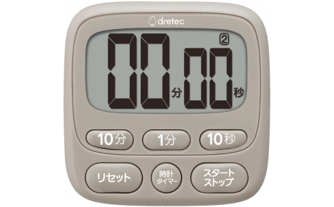 （株）ドリテック  T-612BE  ｄｒｅｔｅｃ　時計付大画面タイマー　ベージュ