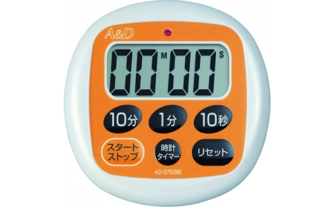 （株）エー・アンド・デイ  AD5705RE  Ａ＆Ｄ　防滴デジタルタイマーオレンジ
