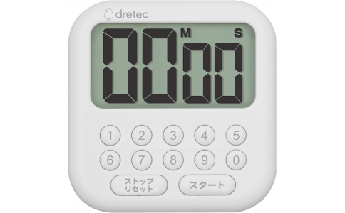 （株）ドリテック  T-616WT  ｄｒｅｔｅｃ　大画面タイマー「シャボン１０」　ホワイト