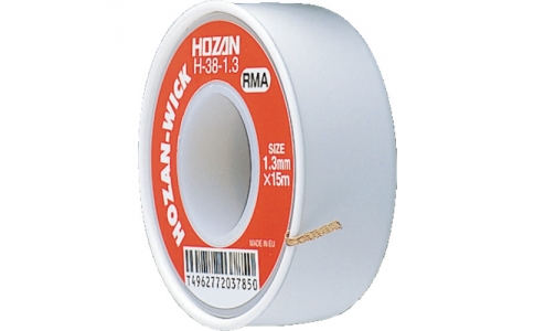 ホーザン（株）  4962772037850  ＨＯＺＡＮ　ハンダ吸取線　１．３ｍｍ×１５ｍ