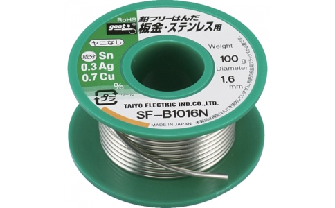 太洋電機産業（株）  SF-B1016N  グット　鉛フリー板金・ステンレス用はんだ１００ｇ