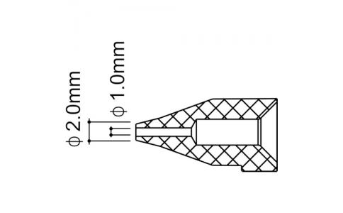 白光（株）  N50-02  白光　ノズル／１．０ＭＭ　Ｓ型